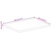 vidaXL Piano Tavolo Bordi Vivi 80x60x3,8 cm in Legno Massello di Mango
