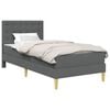 vidaXL Struttura letto con materasso Grigio scuro 80 x 200 cm Tessuto