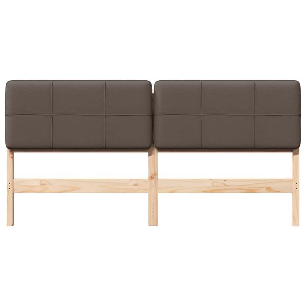 vidaXL Testiera imbottita Marrone e taupe 200 cm Pino massello