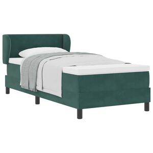vidaXL Letto con Molle e Materasso Grigio Scuro 80x200 cm Velluto