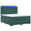 vidaXL Letto box spring con materasso Verde Scuro 140 x 190 cm Velluto