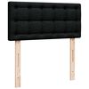 vidaXL Pouf Letto con Materasso Nero 100x200 cm in Tessuto