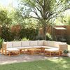 vidaXL Set di divani da giardino 11 pz con cuscini in legno di acacia e rattan