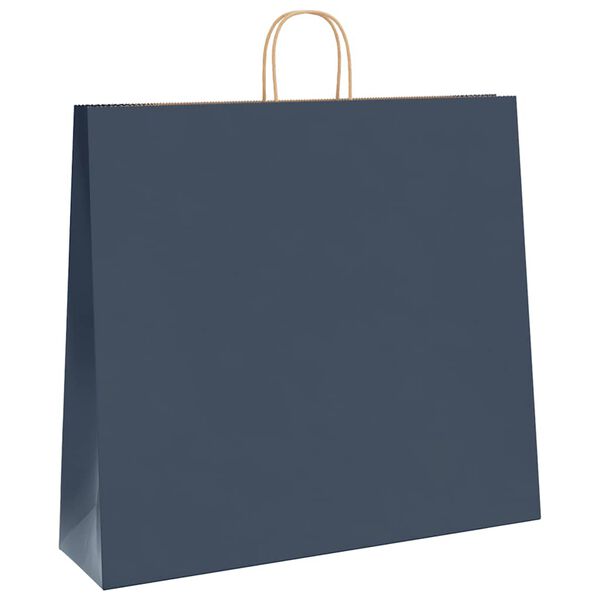 vidaXL Sacchetti di Carta 50 pz con Manici Blu 54x15x49 cm