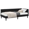 vidaXL Struttura Letto Angolare con Materasso Altro 2 pz Nero Velluto