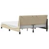 vidaXL Letto con Materasso Hanko Crema 160x200 cm in Tessuto
