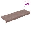 vidaXL Tappetini per scale autoadesivi 20 pz 65x21x4 cm Crema Bordo rettangolare