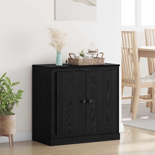 vidaXL Credenza Rovere Nero 70 x 35,5 x 67,5 cm Legno multistrato