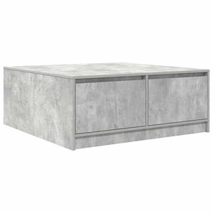 vidaXL Tavolino da Salotto con Cassetti Grigio Cemento 100x100x40 cm