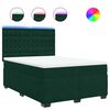 vidaXL Giroletto a Molle con Materasso Verde Scuro 140x200 cm Velluto