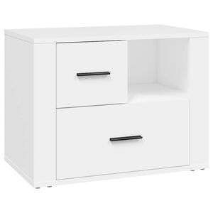 vidaXL Comodino Bianco 60x36x45 cm in Legno Ingegnerizzato