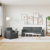 vidaXL Divano 2 pcs Grigio scuro 198 x 78 x 80 cm Tessuto