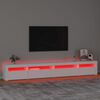 vidaXL Mobile Porta TV con Luci LED Bianco 270x35x40 cm
