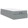 vidaXL Struttura letto con materasso 2 pcs Grigio chiaro Tessuto