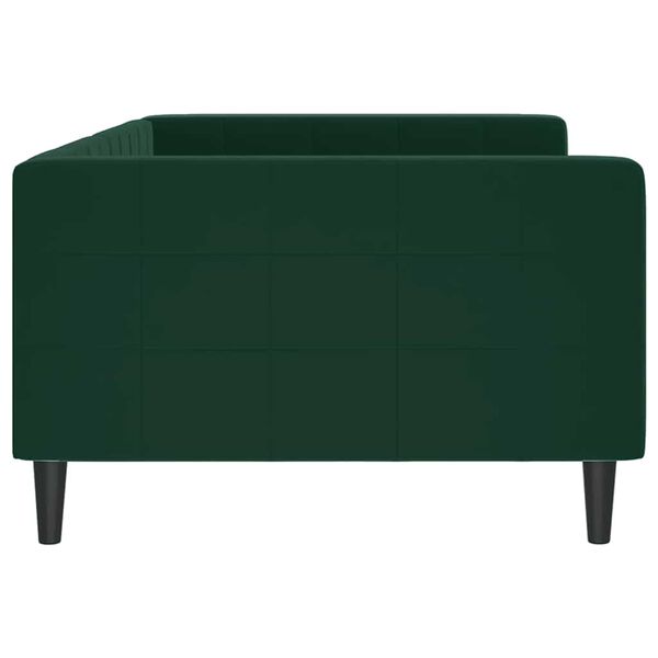 vidaXL Letto da Giorno Verde Scuro 100x200 cm in Velluto