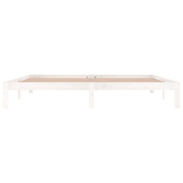 vidaXL Giroletto Bianco in Legno Massello di Pino 200x200 cm