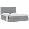 vidaXL Letto con Contenitore con materasso Grigio chiaro 180 x 200 cm