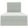 vidaXL Letto con contenitore e materasso Grigio chiaro 120 x 190 cm