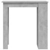 vidaXL Tavolino da Bar con Portaoggetti Grigio Cemento 102x50x103,5 cm
