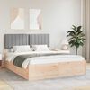 vidaXL Letto con Testiera Rivestita Grigio chiaro 160 x 200 cm