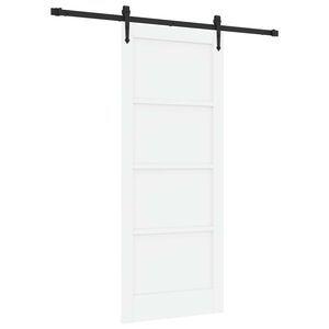 vidaXL Porta scorrevole ORKDAL Bianco e Nero 83 x 202 cm