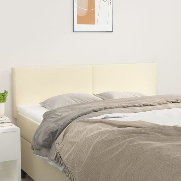 vidaXL Testiera Crema 144x5x78/88 cm in Similpelle