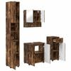 vidaXL Set di mobili per il bagno 4 pz Rovere fum&eacute; 61 x 35 x 64 cm
