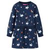 vidaXL Abito da Bambina a Maniche Lunghe Blu Marino 104