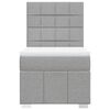 vidaXL Giroletto a Molle con Materasso Grigio Chiaro 80x200 cm Tessuto