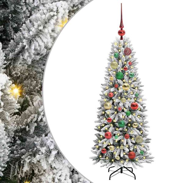vidaXL Albero di Natale artificiale con 150 LED Bianco 120 cm