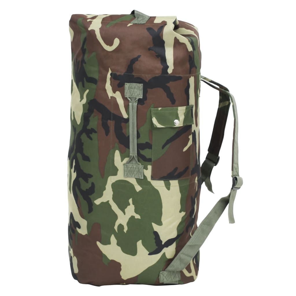 vidaXL Borsone da Viaggio Stile Militare 85 L Mimetico | vidaXL.it