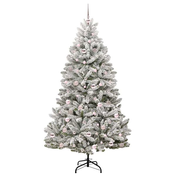 vidaXL Albero di Natale artificiale con 300 LED Verde e Bianco 210 cm