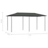 vidaXL Gazebo 2,98x5,3x2,59 m Antracite 160 g/m²