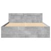 vidaXL Giroletto Testiera Grigio Cemento 135x190 cm Legno Multistrato