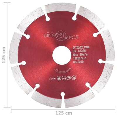 vidaXL Dischi da Taglio Diamantati 2 pz in Acciaio 125 mm