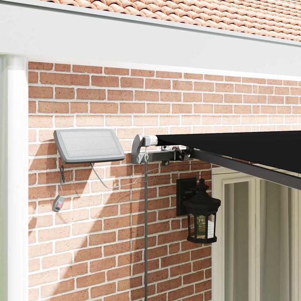 vidaXL Tenda Retrattile Nero 600 &times;300 cm Tessuto