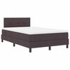 vidaXL Letto a molle con materasso Marrone Scuro 120 x 190 cm Tessuto