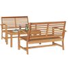 vidaXL Set Divano da Giardino Naturale Legno massello di teak