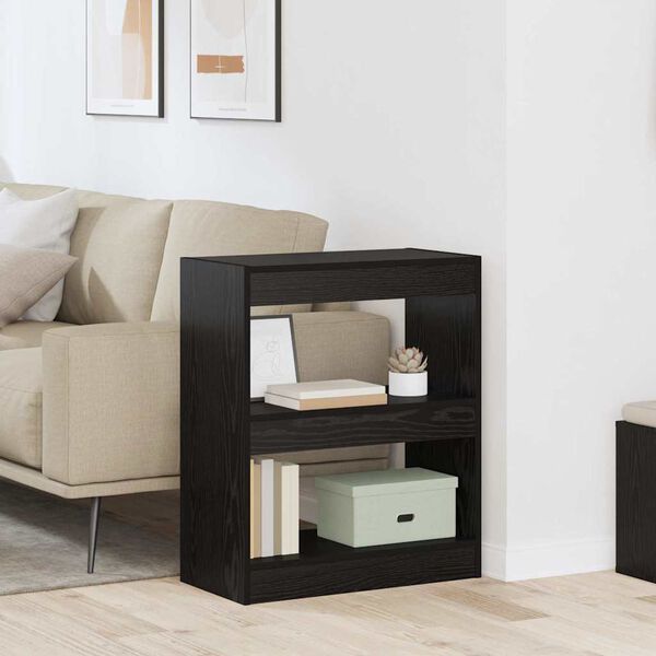 vidaXL Armadio per Libri Rovere Nero 60 x 30 x 72 cm Legno multistrato