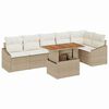 vidaXL Set Divano da Giardino 7 pz Beige e Crema
