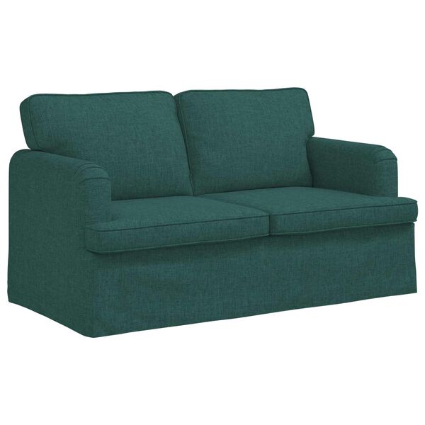 vidaXL Divano Verde Scuro 144 x 80 x 85 cm Tessuto