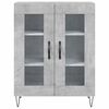 vidaXL Credenza Grigio Cemento 69,5x34x180 cm in Legno Multistrato