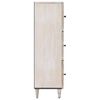 vidaXL Mobile Alto Bianco 40 x 33,5 x 110 cm Legno di mango massello