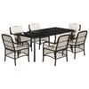 vidaXL Set da Pranzo da Giardino 7pz con Cuscini in Polyrattan Marrone
