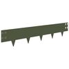 vidaXL Bordura per Prato 20 pz 100 x 20 cm Acciaio Verde Oliva