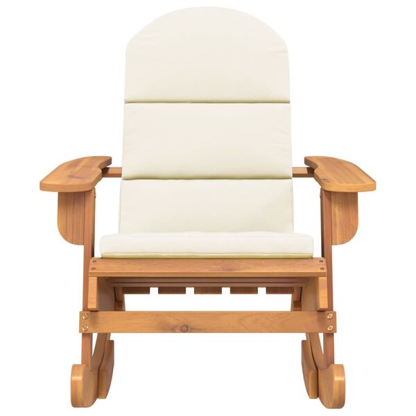 vidaXL Sedia a Dondolo Adirondack con Cuscini Legno Massello di Acacia