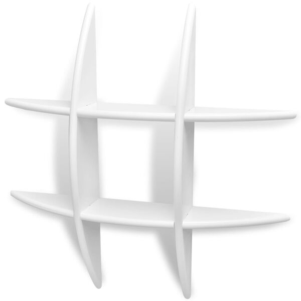 vidaXL Mensola per Pareti Nera in MDF per Libri/DVD