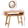 vidaXL Tavolo da Trucco con specchio Marrone legno massello di mango