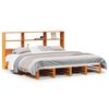vidaXL Letto Libreria senza Materasso Marrone Cera 200x200 cm Legno