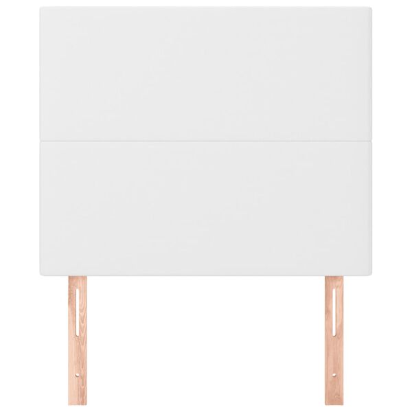 vidaXL Testiera Bianca 100x5x118/128 cm in Similpelle